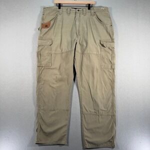 Wrangler Ripstop Carpenter Pants Mens 44x32 Brown‎ Utility Double Knee Straight